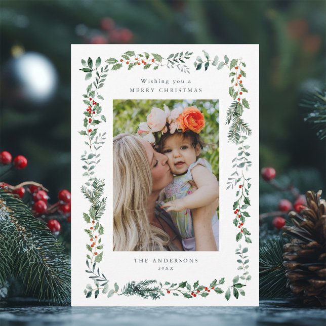 God jul Wish Photo Julkort (Skapare uppladdad)