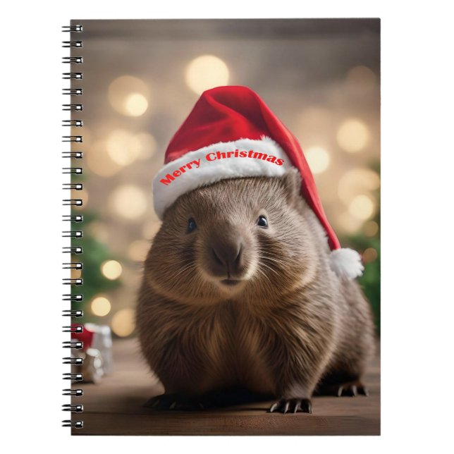 God Jul Wombat. Anteckningsbok (Framsidan)