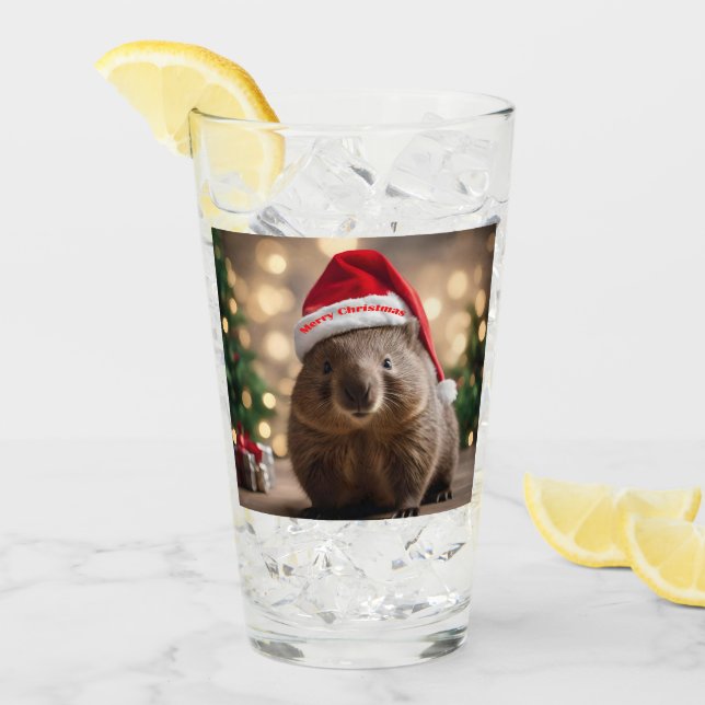 God Jul Wombat. Glaskopp (Framsida Ice)