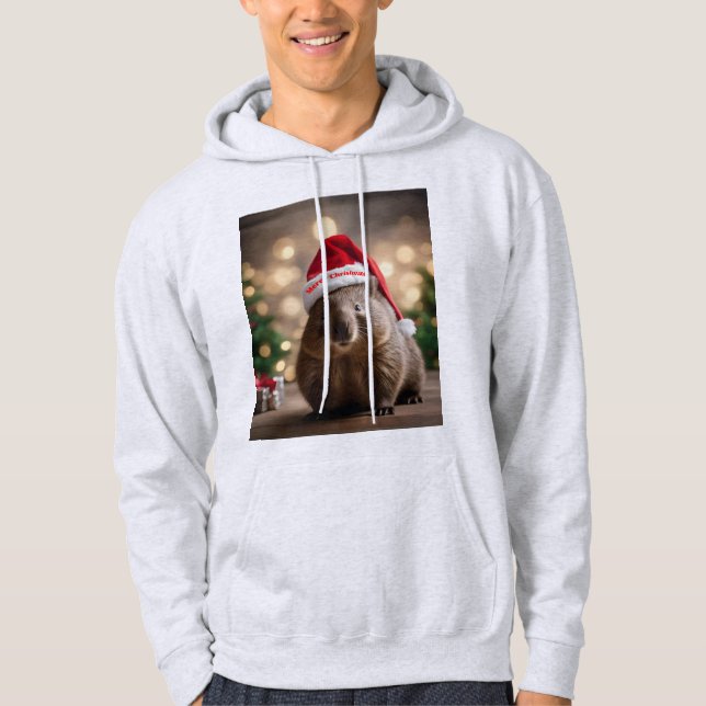 God Jul Wombat. Hoodie (Framsida)