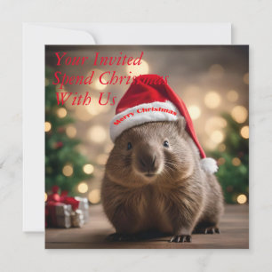 God Jul Wombat. Inbjudningar