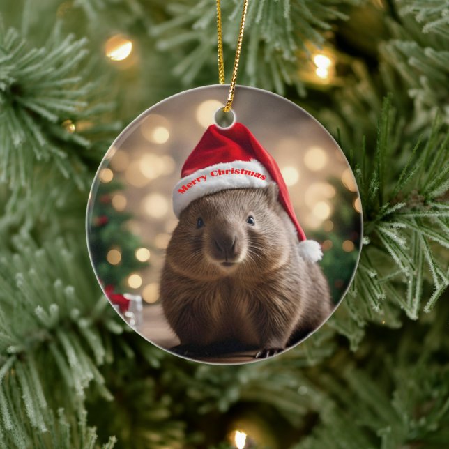 God Jul Wombat. Julgransprydnad Keramik (Träd)