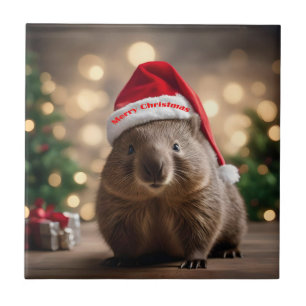 God Jul Wombat. Kakelplatta