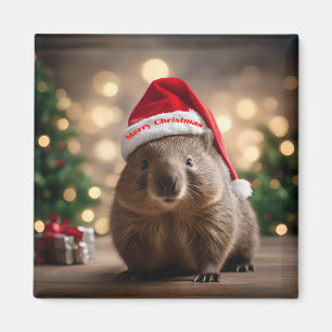 God Jul Wombat. Magnet