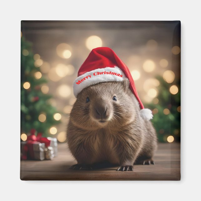 God Jul Wombat. Magnet (Framsidan)