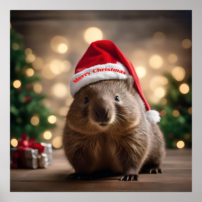 God Jul Wombat. Poster (Framsidan)