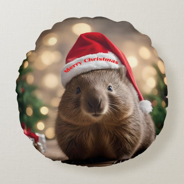 God Jul Wombat. Rund Kudde (Framsidan)