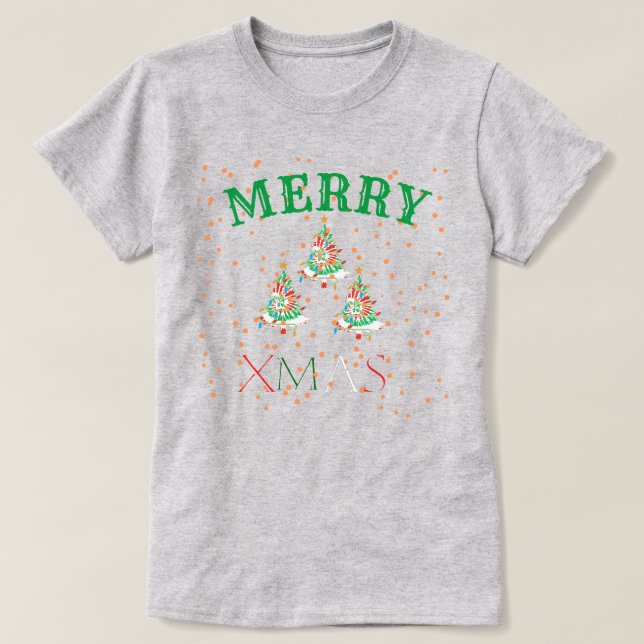 God jul Women Grått T Shirt (Design framsida)