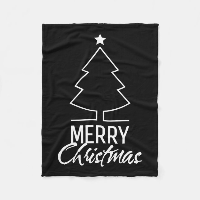God jul Women Manar Kids Boys Girls Julafton Tre Fleecefilt (Framsidan)