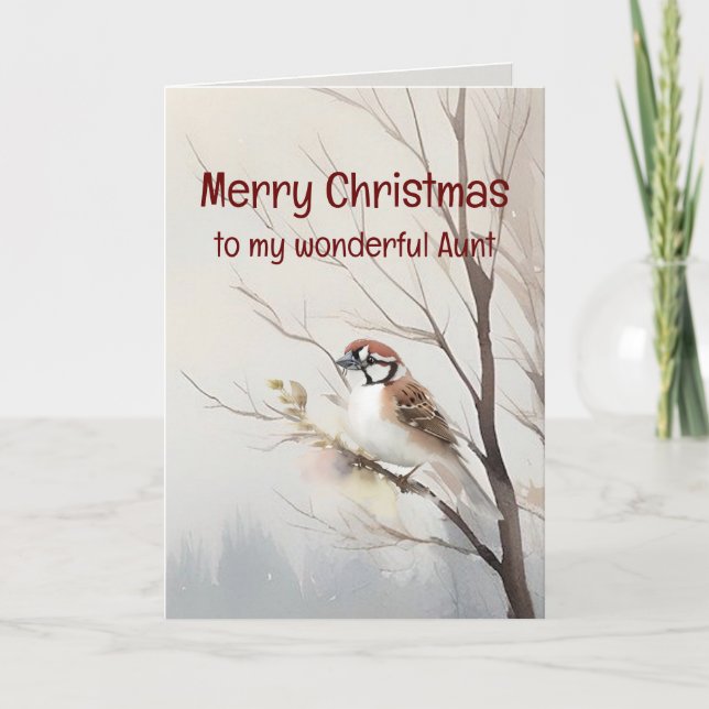 God jul Wonderful Moster Watercolor Kort (Framsida)