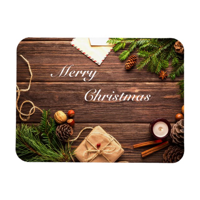 God jul Wood Design Magnet (Horisontell)