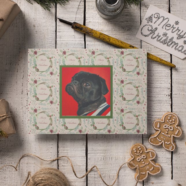 God jul Woodland Evergreen Wandeans Julkort (Skapare uppladdad)