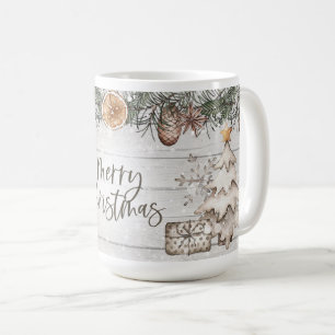God jul Woodland Träd Kaffemugg