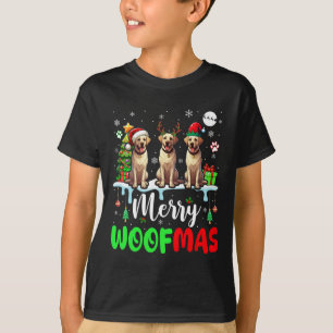 God jul Woof Three Santa Elf Labrador Retr T Shirt