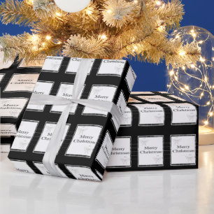 God jul Wrapping Papper Black & White Presentpapper