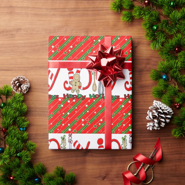 God jul Wrapping Papper Ginger Presentpapper (Julgåva)