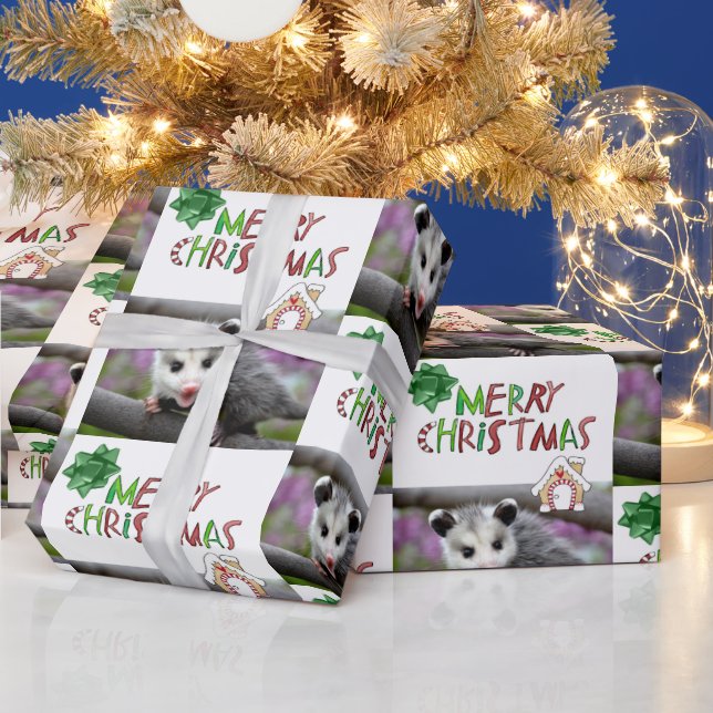 God jul Wrapping Papper Opossum Presentpapper (Helgdagar)