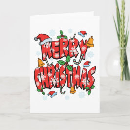 God jul - Xmas festlig julpresent Kort