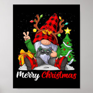 God Jul Xmas Spelare Tomte Datorspel Pojkar K Poster