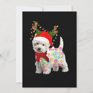 God Jul Xmas Westie Hund Ren Cosplay Inbjudningar