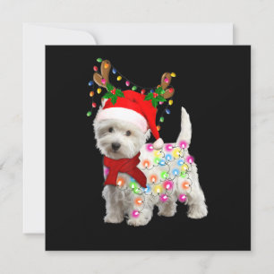 God Jul Xmas Westie Hund Ren Cosplay Inbjudningar