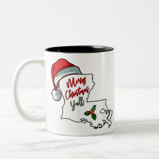 God jul y all sydlig högljudd julhatt Två-Tonad mugg