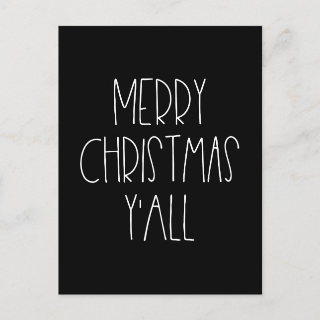 God jul y, roligt helgdag vykort (Framsida)