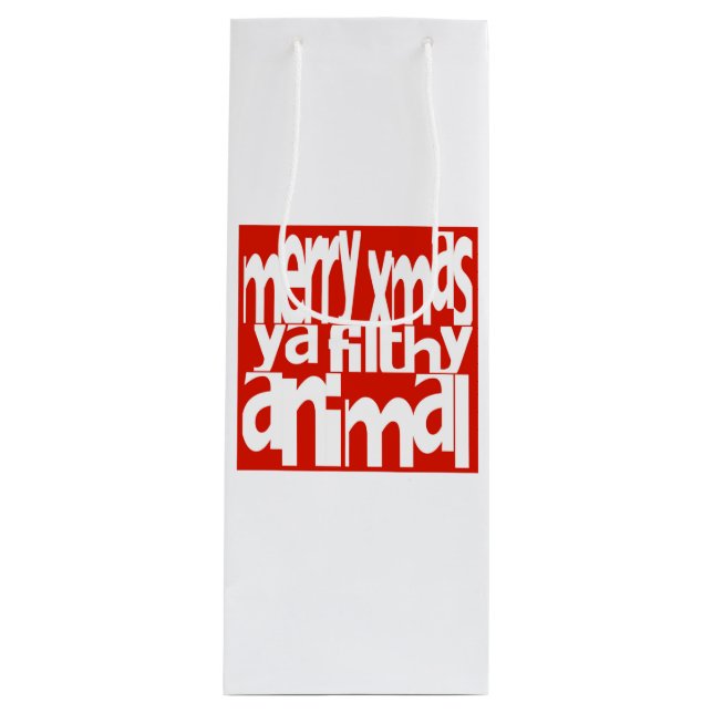 God jul Ya Filthy Animal Julafton Vin Tote Bag (Framsidan)