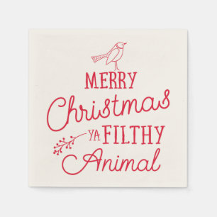 God jul Ya Filthy Animal Papper Napkins Pappersservett