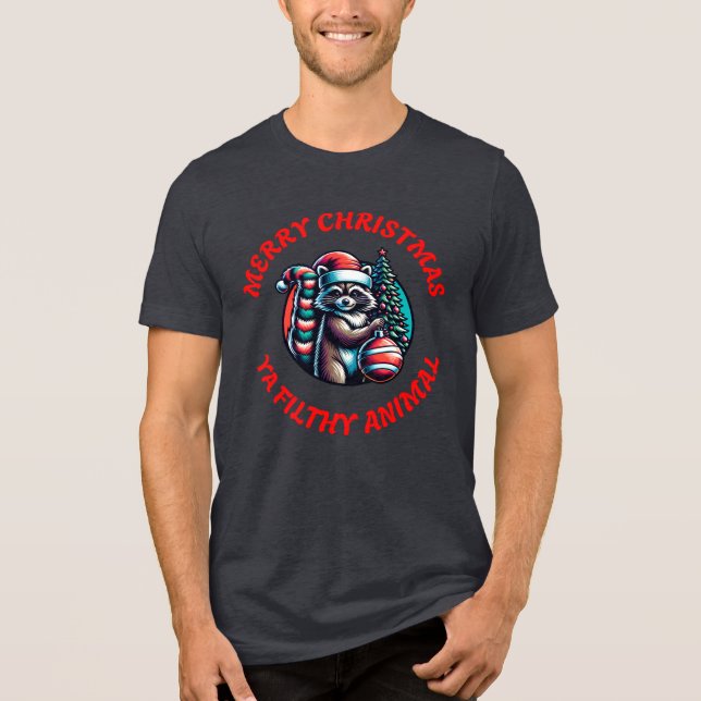 God jul Ya Filthy Animal T Shirt (Framsida)