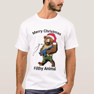 God jul Ya Filthy Animal Tee, finnotering T Shirt