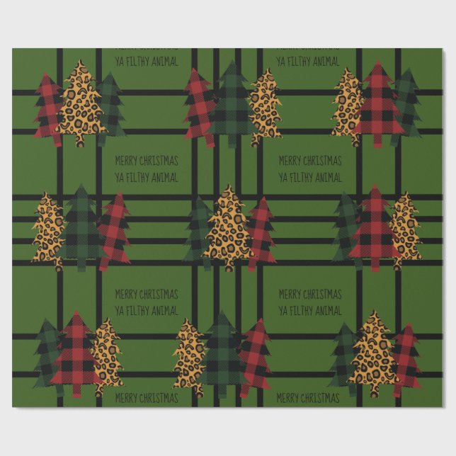 God jul Ya Filthy Animal Wrapping Papprare Presentpapper (Platt)