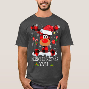 God jul Ya ll Buffalo Red Play Reindeer S T Shirt