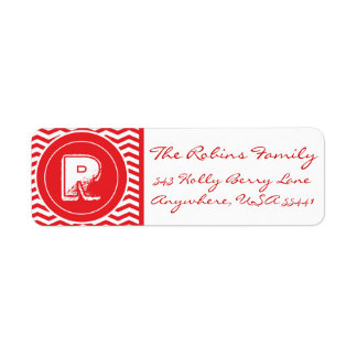 God jul Y'all! Adress Monogrammed-etiketter Returadress Etikett