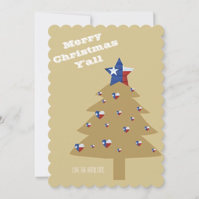 God jul Y'all Card Julkort (Framsida)