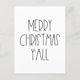 God jul y'all helgdag vykort