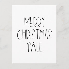 God jul y'all helgdag vykort