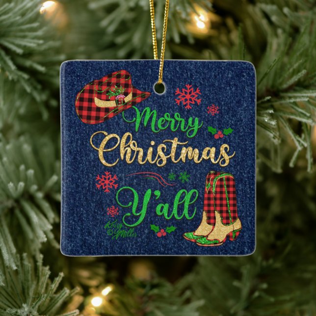 God jul Y'all jul Ornament (Träd)