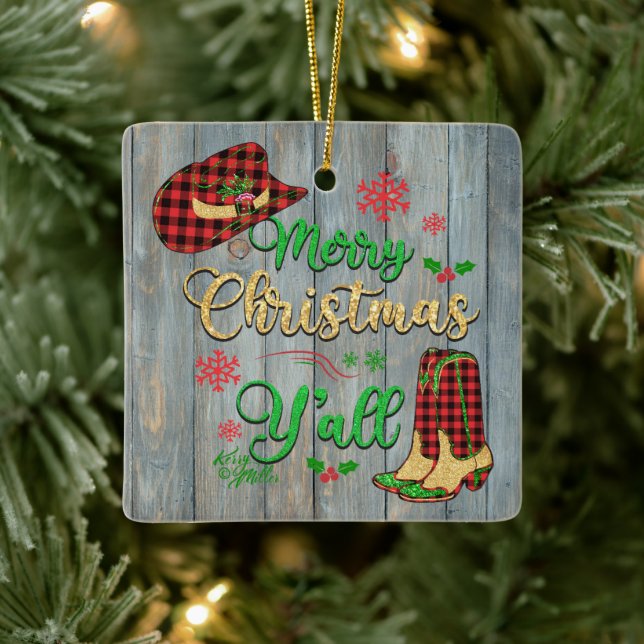God jul Y'all jul Ornament (Träd)