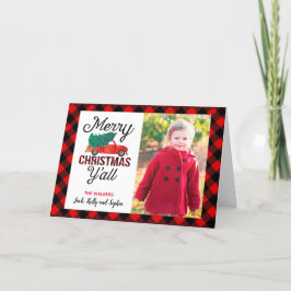 God jul Y'all Julgran Lastbil Play Helgkort