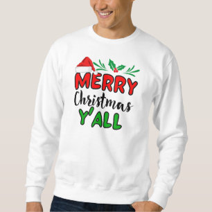 God jul Y'all Lång Ärmad Tröja