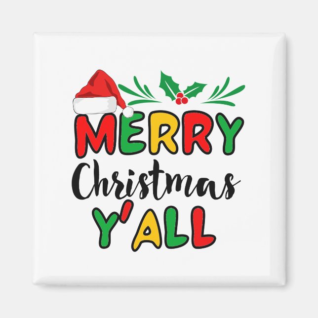 God jul Y'all Magnet (Framsidan)