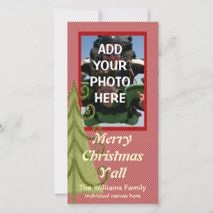 God jul Y'all Photo Card Julkort