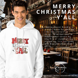God jul Y'all Pullover Hooded Sweatshirt