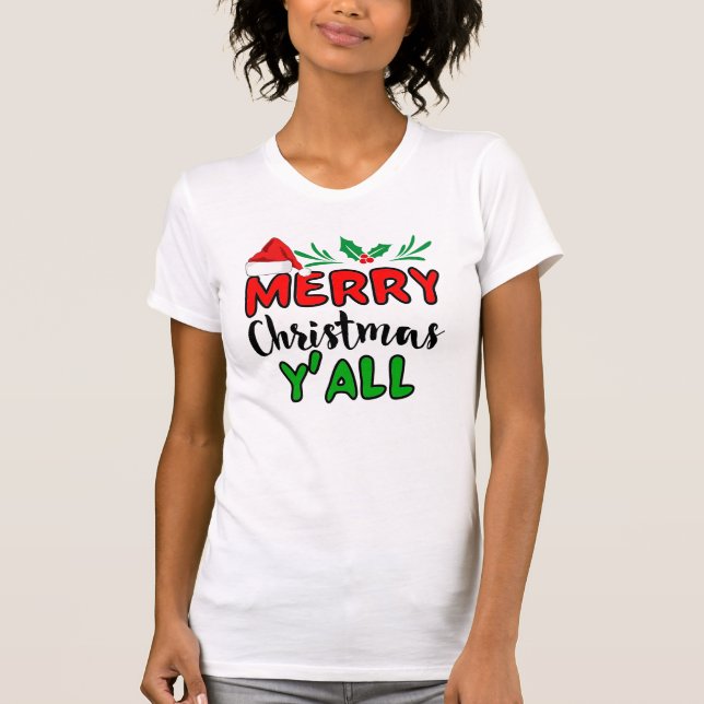 God jul Y'all T-Shirt (Framsida)