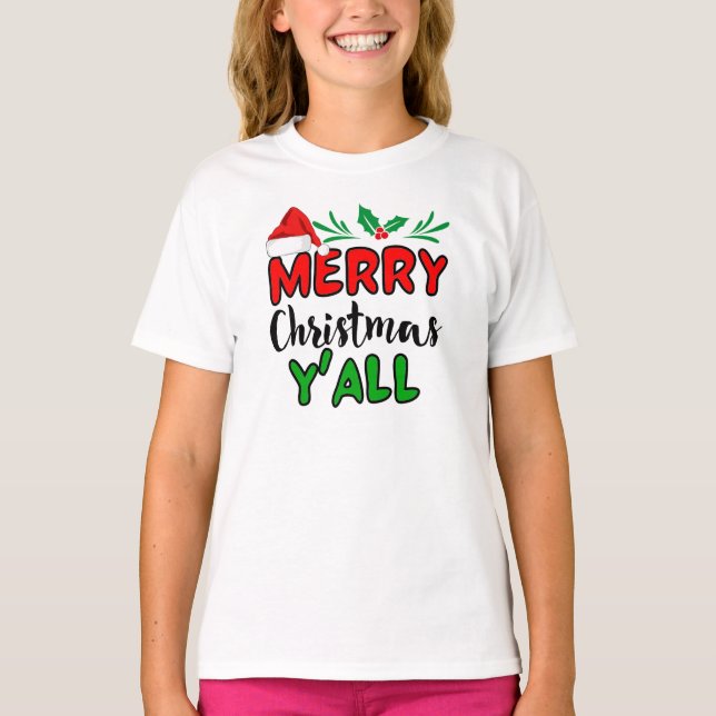 God jul Y'all T-Shirt (Framsida)