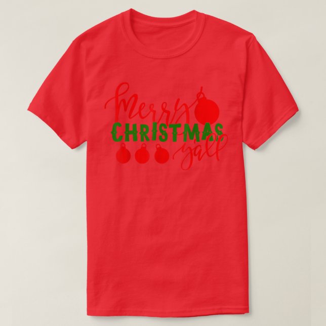 God jul Yall T Shirt (Design framsida)