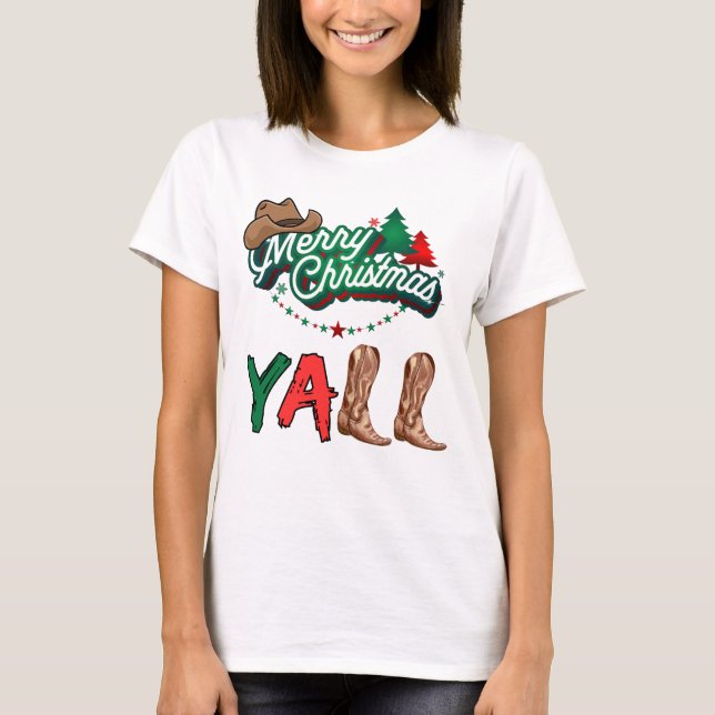 God jul Yall T Shirt (Framsida)