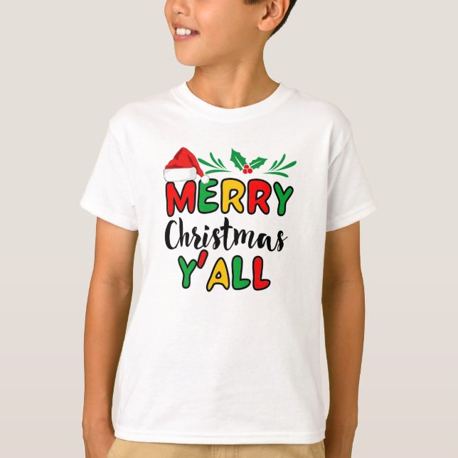 God jul Y'all T-Shirt (Framsida)