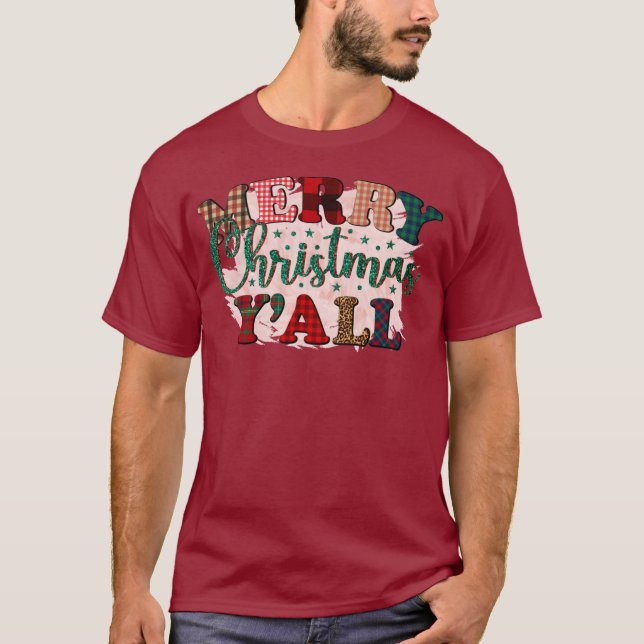 God jul Y'all t-shirt (Framsida)